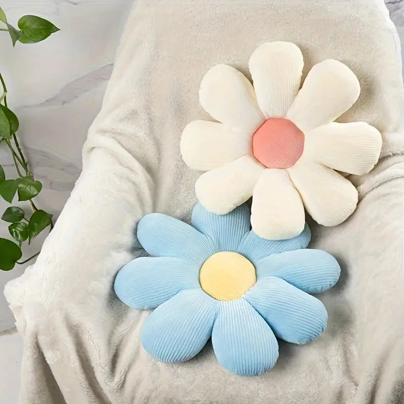 BloomSoft Floral Plush Cushion