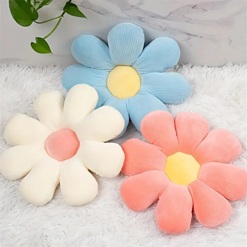 BloomSoft Floral Plush Cushion