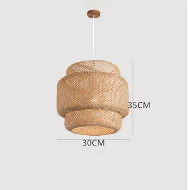 ZenWeave Bamboo Pendant Lamp – Handcrafted Japanese Style