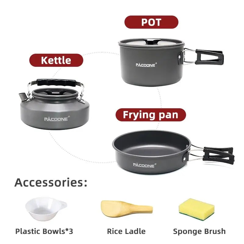 PACOONE™ TrailCook Compact Cookware Set