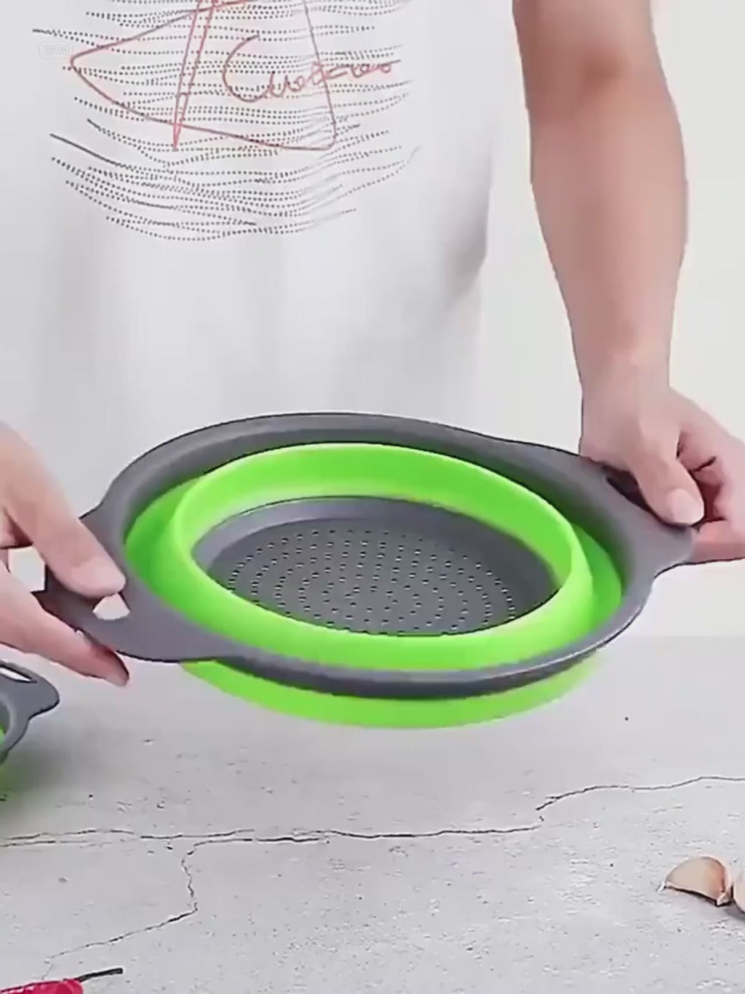 FlexiDrain™ Collapsible Kitchen Strainer Basket